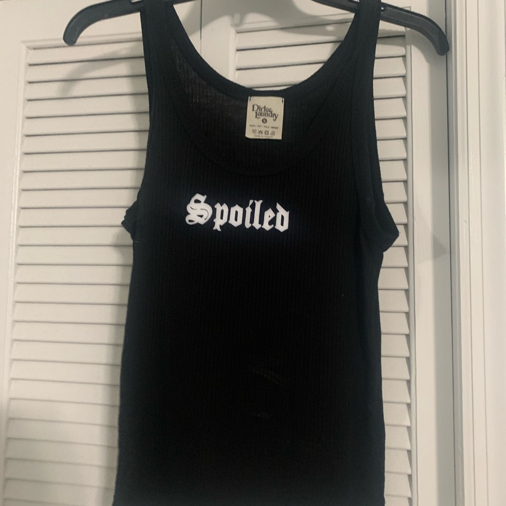 Black tank top